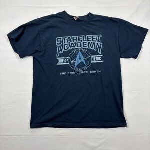 Star Trek Starfleet Academy Graphic T-Shirt San Francisco Earth Large Navy Blue
